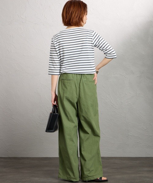 ORCIVAL（オーシバル）の「[ORCIVAL/オーシバル] ボートネック 5分袖カットソー（Tシャツ/カットソー・レディース・ブラック/ホワイト/ピンク/ホワイト×グレー・2）」の22枚目の写真