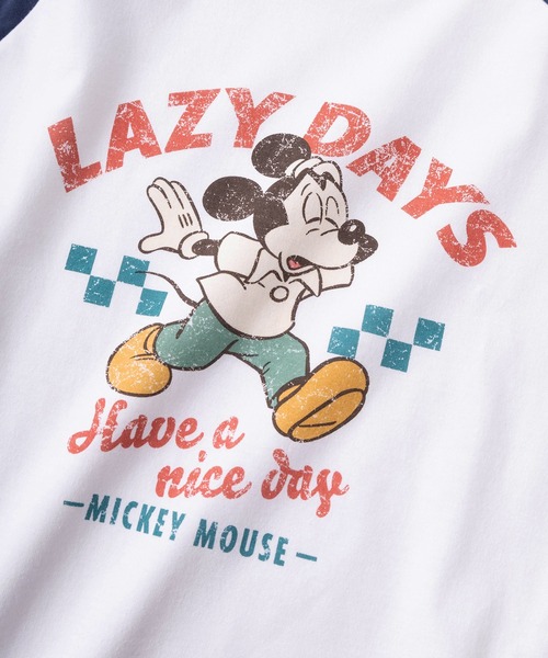 セール】【71】【Disney/ディズニー】ミッキーマウス ラグラン 七分袖T