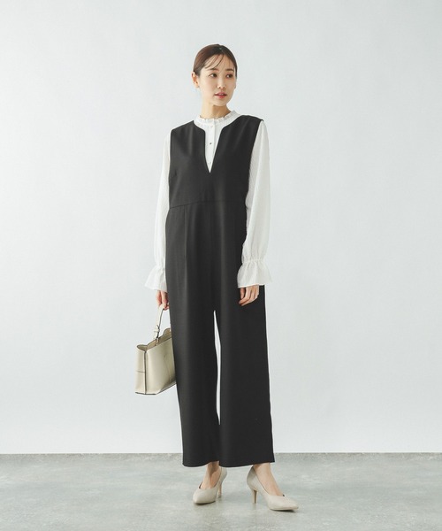 GLOBAL WORK(グローバルワーク)の「キーネックサロペット/636033(サロペット/オーバーオール・レディース・チャコールグレー/ブルー/ブラック・MEDIUM/LARGE)」の4枚目の写真