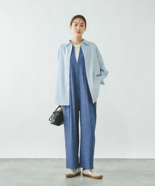 GLOBAL WORK(グローバルワーク)の「キーネックサロペット/636033(サロペット/オーバーオール・レディース・チャコールグレー/ブルー/ブラック・MEDIUM/LARGE)」の9枚目の写真