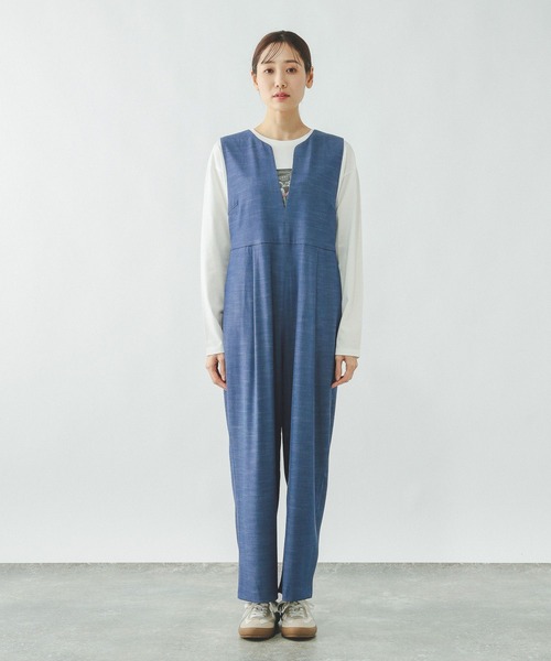 GLOBAL WORK(グローバルワーク)の「キーネックサロペット/636033(サロペット/オーバーオール・レディース・チャコールグレー/ブルー/ブラック・MEDIUM/LARGE)」の11枚目の写真