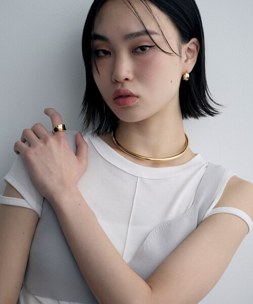 COCOSHNIK ONKITSCH(ココシュニックオンキッチュ)の「シルバー フローツイストピアス GP(ピアス(両耳用)・レディース・ゴールド・00)」の8枚目の写真