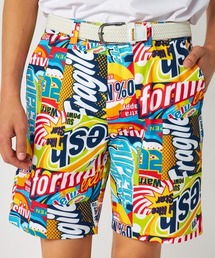 LOUDMOUTH/ラウドマウス ゴルフウェア 吸汗速乾 UV ストレッチ 柄 ショートパンツ