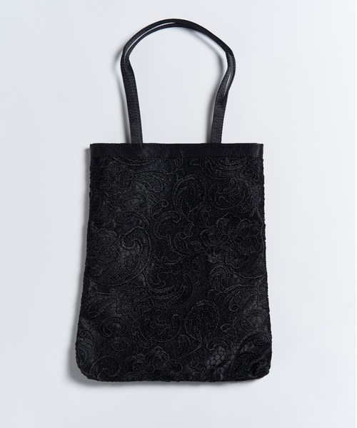 My shawty(マイシャウティー)の「lace tote bag(エコバッグ/サブバッグ・レディース・ゴールド/シルバー/ブラック・FREE)」の2枚目の写真