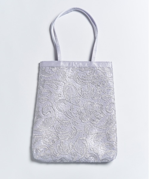 My shawty(マイシャウティー)の「lace tote bag(エコバッグ/サブバッグ・レディース・ゴールド/シルバー/ブラック・FREE)」の4枚目の写真