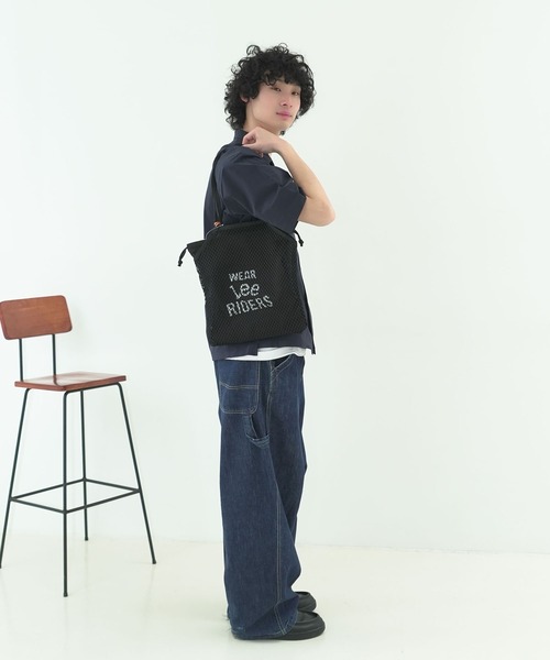 Lee（リー）の「【LEE/リー】【春夏トレンド・涼しげメッシュ】メッシュバッグ インナー巾着ポーチ付き シアー感 巾着トート（トートバッグ・レディース・ブラック/ブラウン/オフホワイト・FREE）」の13枚目の写真