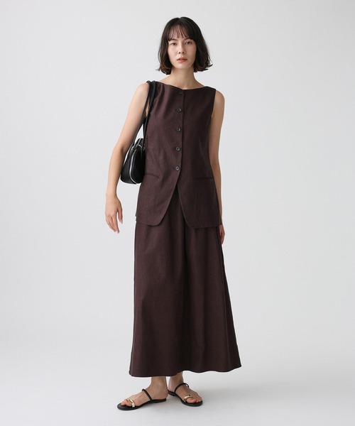 BABYLONE（バビロン）の「ソフトレーヨンジレ（ベスト・レディース・ブルー/ダークブラウン/ベージュ・フリー）」の19枚目の写真