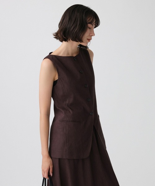 BABYLONE（バビロン）の「ソフトレーヨンジレ（ベスト・レディース・ブルー/ダークブラウン/ベージュ・フリー）」の16枚目の写真