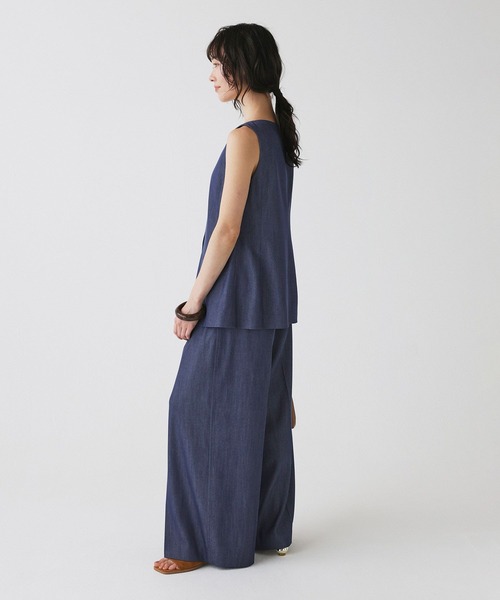 BABYLONE（バビロン）の「ソフトレーヨンジレ（ベスト・レディース・ブルー/ダークブラウン/ベージュ・フリー）」の9枚目の写真