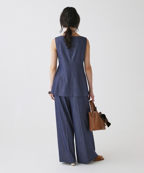 BABYLONE（バビロン）の「ソフトレーヨンジレ（ベスト・レディース・ブルー/ダークブラウン/ベージュ・フリー）」の10枚目の写真