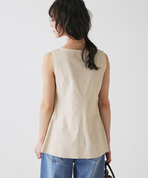 BABYLONE（バビロン）の「ソフトレーヨンジレ（ベスト・レディース・ブルー/ダークブラウン/ベージュ・フリー）」の12枚目の写真