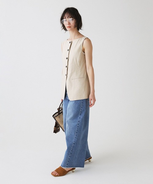 BABYLONE（バビロン）の「ソフトレーヨンジレ（ベスト・レディース・ブルー/ダークブラウン/ベージュ・フリー）」の13枚目の写真