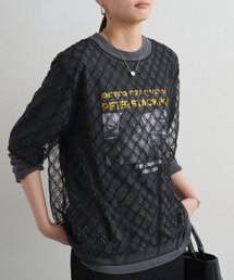 LOUNGEDRESS | ビーズシアーハーフスリーブブラウス(シャツ/ブラウス)