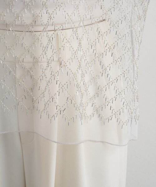 LOUNGEDRESS（ラウンジドレス）の「ビーズシアーハーフスリーブブラウス（シャツ/ブラウス・レディース・オフホワイト/ブラック・FREE）」の16枚目の写真