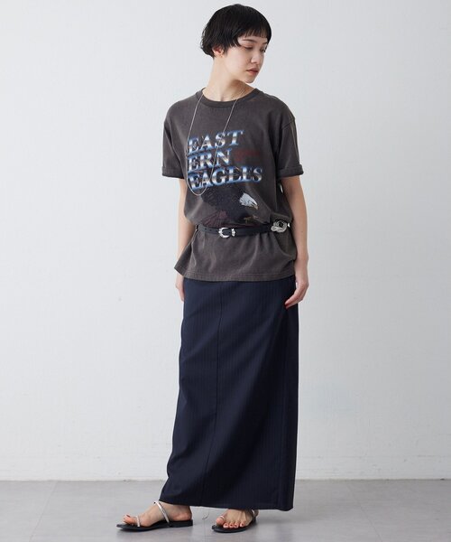 Whim Gazette（ウィムガゼット）の「Iラインスリットスカート（スカート・レディース・ネイビー/チャコールグレー・36/38）」の18枚目の写真