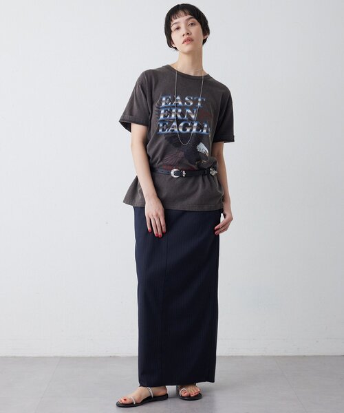 Whim Gazette（ウィムガゼット）の「Iラインスリットスカート（スカート・レディース・ネイビー/チャコールグレー・36/38）」の11枚目の写真