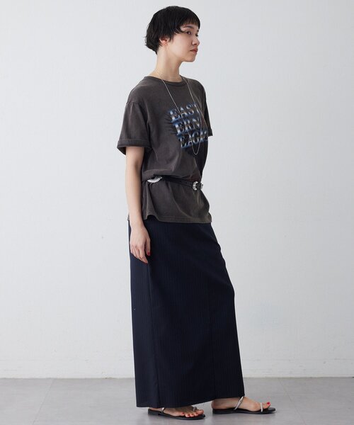 Whim Gazette（ウィムガゼット）の「Iラインスリットスカート（スカート・レディース・ネイビー/チャコールグレー・36/38）」の17枚目の写真