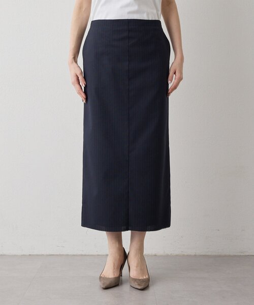 Whim Gazette（ウィムガゼット）の「Iラインスリットスカート（スカート・レディース・ネイビー/チャコールグレー・36/38）」の19枚目の写真