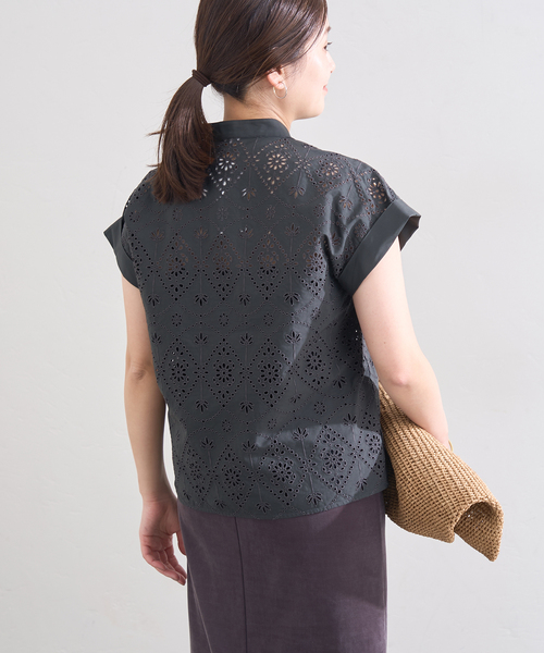 TICCA(ティッカ)の「別注【TICCA / ティッカ】 レースフレンチシャツ JSP(シャツ/ブラウス・レディース・カーキ/チャコールグレー/ホワイト・FREE)」の16枚目の写真