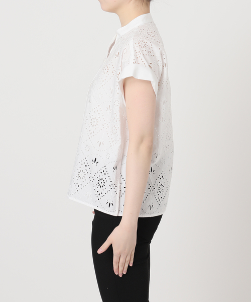 TICCA(ティッカ)の「別注【TICCA / ティッカ】 レースフレンチシャツ JSP(シャツ/ブラウス・レディース・カーキ/チャコールグレー/ホワイト・FREE)」の18枚目の写真