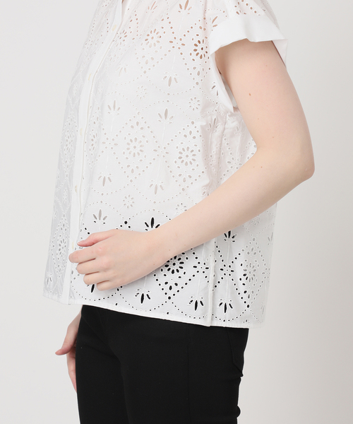 TICCA(ティッカ)の「別注【TICCA / ティッカ】 レースフレンチシャツ JSP(シャツ/ブラウス・レディース・カーキ/チャコールグレー/ホワイト・FREE)」の22枚目の写真