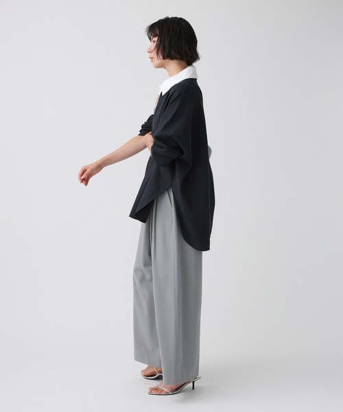 BABYLONE（バビロン）の「シャツドッキングカットソー（Tシャツ/カットソー・レディース・ライトベージュ/チャコール・フリー）」の7枚目の写真