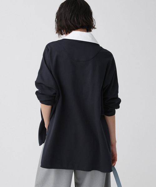 BABYLONE（バビロン）の「シャツドッキングカットソー（Tシャツ/カットソー・レディース・ライトベージュ/チャコール・フリー）」の5枚目の写真