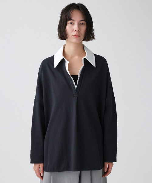 BABYLONE（バビロン）の「シャツドッキングカットソー（Tシャツ/カットソー・レディース・ライトベージュ/チャコール・フリー）」の14枚目の写真