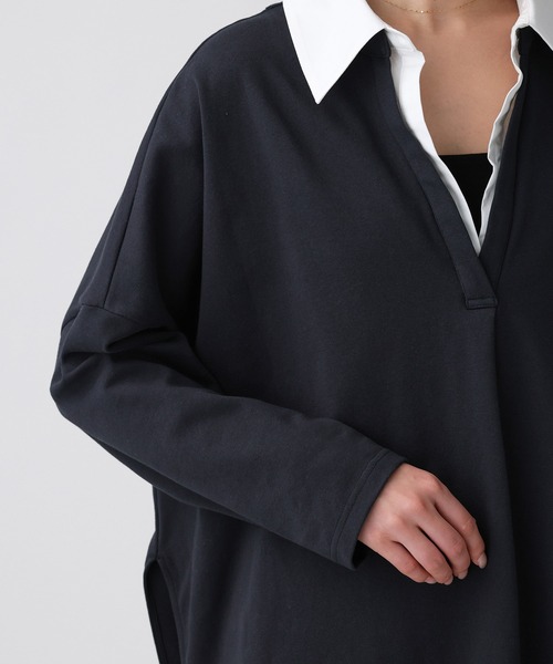 BABYLONE（バビロン）の「シャツドッキングカットソー（Tシャツ/カットソー・レディース・ライトベージュ/チャコール・フリー）」の19枚目の写真