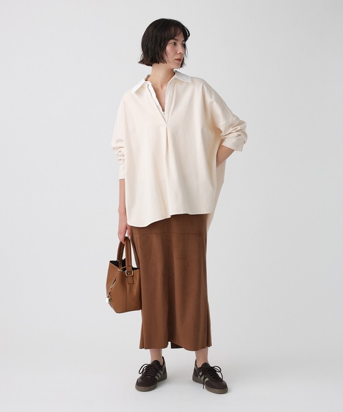 BABYLONE（バビロン）の「シャツドッキングカットソー（Tシャツ/カットソー・レディース・ライトベージュ/チャコール・フリー）」の9枚目の写真