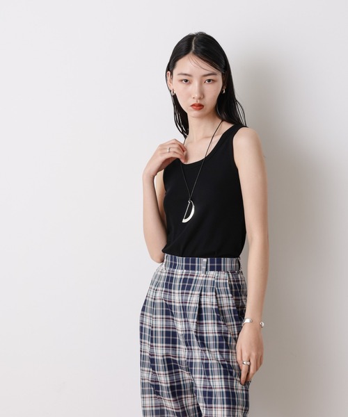 NANO universe（ナノユニバース）の「「STEVELOUR」リュクステレコタンクトップ（タンクトップ・レディース・グレー/ブラック・FREE）」の2枚目の写真