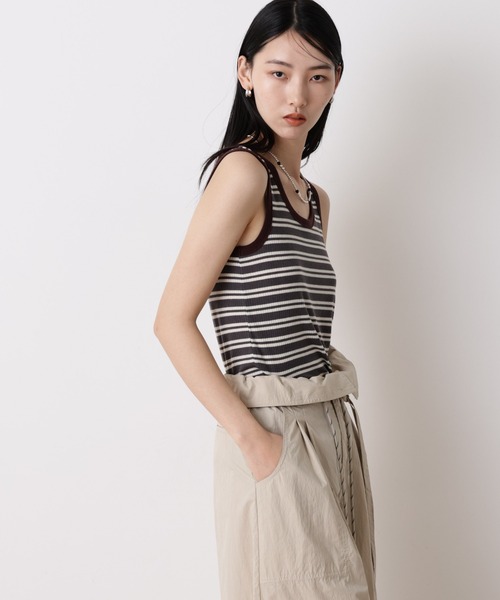 NANO universe（ナノユニバース）の「「STEVELOUR」リュクステレコタンクトップ（タンクトップ・レディース・グレー/ブラック・FREE）」の4枚目の写真