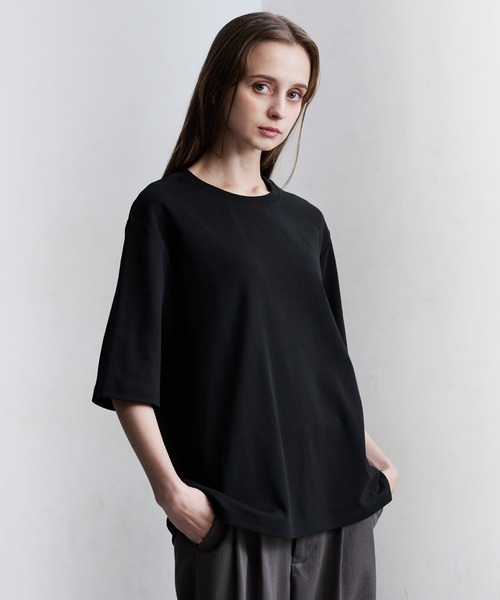 CLEL(クレイル)の「【CLEL】Giza Cotton Basic Short Sleeve T-Shirt / ギザコットン ベーシック半袖Tシャツ(Tシャツ/カットソー・メンズ・チャコールグレー/ホワイト/グレイッシュベージュ/ブラック/グレー・L/M/S/XS)」の11枚目の写真