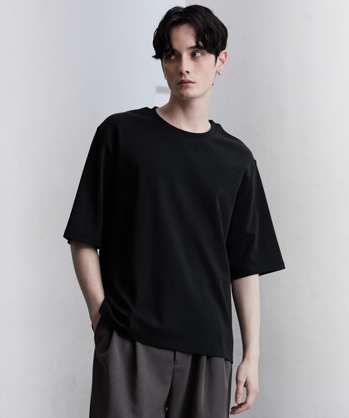 CLEL(クレイル)の「【CLEL】Giza Cotton Basic Short Sleeve T-Shirt / ギザコットン ベーシック半袖Tシャツ(Tシャツ/カットソー・メンズ・チャコールグレー/ホワイト/グレイッシュベージュ/ブラック/グレー・L/M/S/XS)」の15枚目の写真