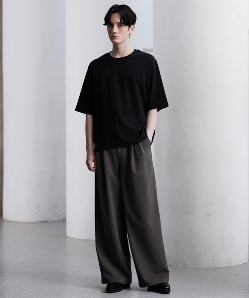 CLEL(クレイル)の「【CLEL】Giza Cotton Basic Short Sleeve T-Shirt / ギザコットン ベーシック半袖Tシャツ(Tシャツ/カットソー・メンズ・チャコールグレー/ホワイト/グレイッシュベージュ/ブラック/グレー・L/M/S/XS)」の17枚目の写真