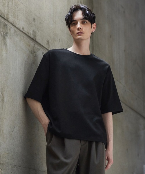 CLEL(クレイル)の「【CLEL】Giza Cotton Basic Short Sleeve T-Shirt / ギザコットン ベーシック半袖Tシャツ(Tシャツ/カットソー・メンズ・チャコールグレー/ホワイト/グレイッシュベージュ/ブラック/グレー・L/M/S/XS)」の21枚目の写真