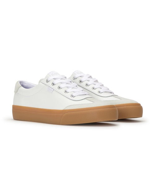 Keds(ケッズ)の「Keds ケッズ ジャンプ キック T-トゥ レザー/スエード ホワイト(スニーカー・レディース・ホワイト・22.5cm/23.0cm/23.5cm/24.0cm/24.5cm/25.0cm)」の1枚目の写真
