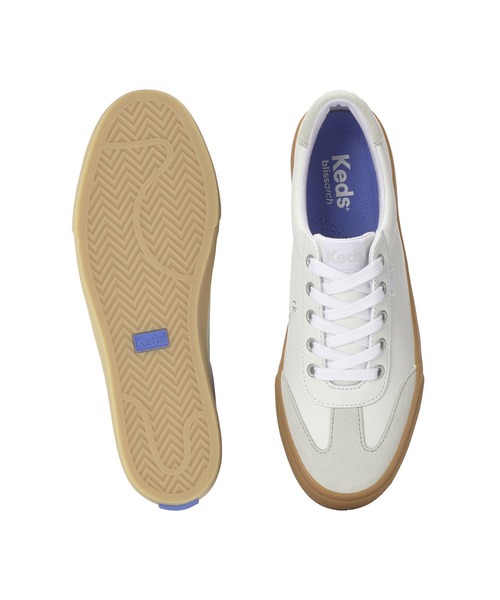 Keds(ケッズ)の「Keds ケッズ ジャンプ キック T-トゥ レザー/スエード ホワイト(スニーカー・レディース・ホワイト・22.5cm/23.0cm/23.5cm/24.0cm/24.5cm/25.0cm)」の5枚目の写真
