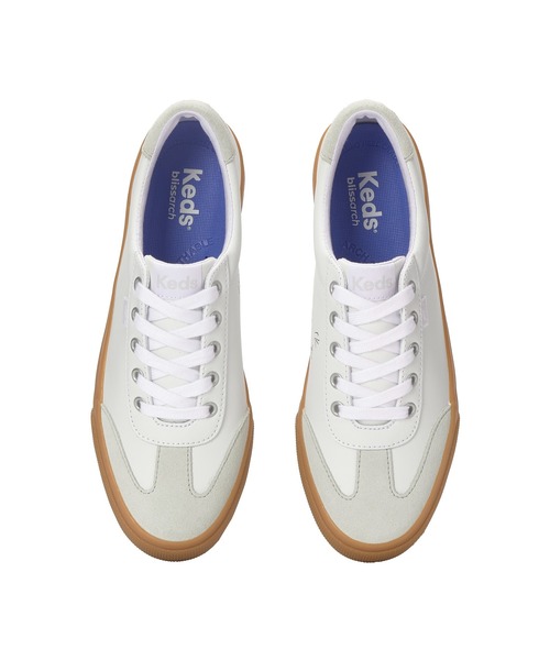 Keds(ケッズ)の「Keds ケッズ ジャンプ キック T-トゥ レザー/スエード ホワイト(スニーカー・レディース・ホワイト・22.5cm/23.0cm/23.5cm/24.0cm/24.5cm/25.0cm)」の3枚目の写真