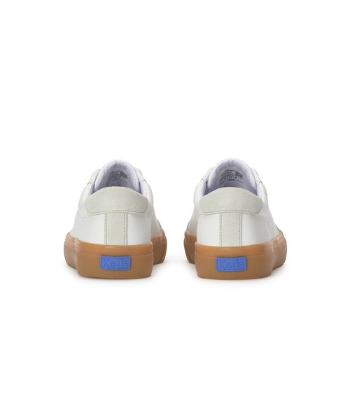 Keds(ケッズ)の「Keds ケッズ ジャンプ キック T-トゥ レザー/スエード ホワイト(スニーカー・レディース・ホワイト・22.5cm/23.0cm/23.5cm/24.0cm/24.5cm/25.0cm)」の4枚目の写真