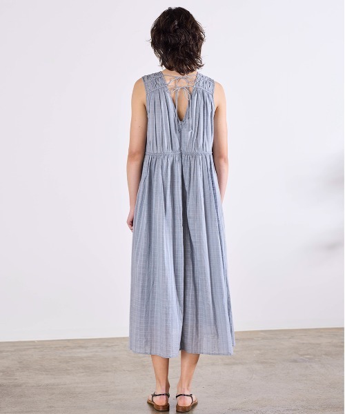Marilyn Moon(マリリンムーン)の「sheer check 2way gathered dress(ワンピース・レディース・ネイビー/グレー/オフホワイト・FREE)」の11枚目の写真