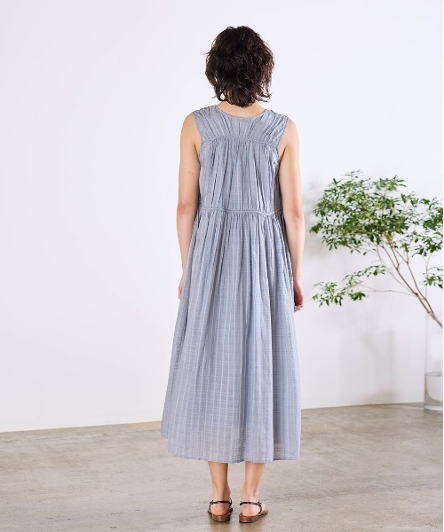 Marilyn Moon(マリリンムーン)の「sheer check 2way gathered dress(ワンピース・レディース・ネイビー/グレー/オフホワイト・FREE)」の12枚目の写真