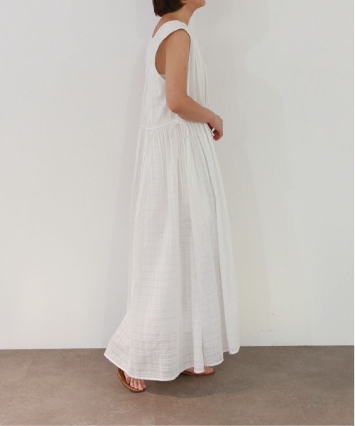 Marilyn Moon(マリリンムーン)の「sheer check 2way gathered dress(ワンピース・レディース・ネイビー/グレー/オフホワイト・FREE)」の18枚目の写真