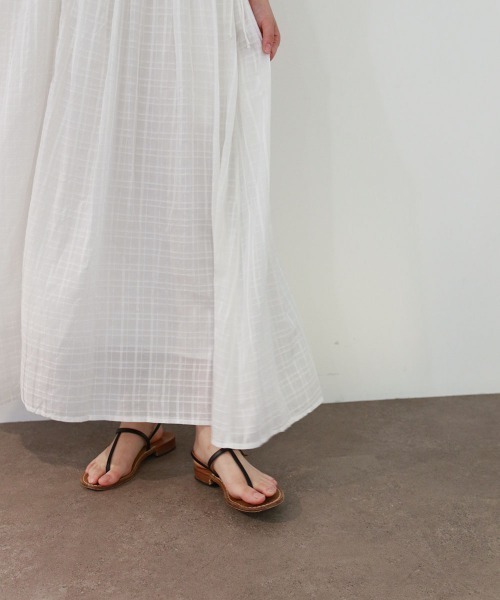 Marilyn Moon(マリリンムーン)の「sheer check 2way gathered dress(ワンピース・レディース・ネイビー/グレー/オフホワイト・FREE)」の20枚目の写真