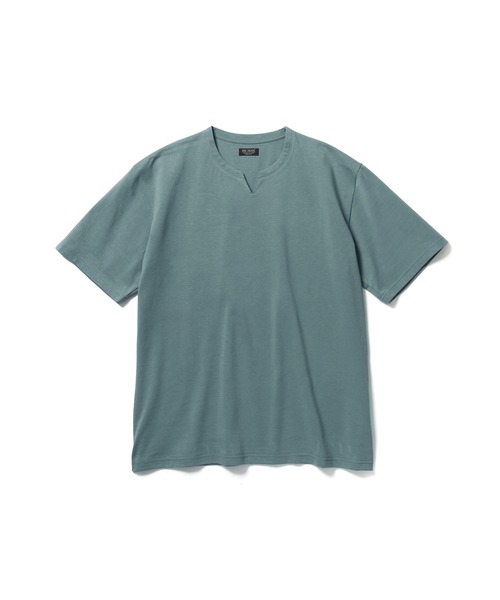 MR.OLIVE(ミスターオリーブ)の「COOL TOUCH COTTON / KEY NECK T-SHIRT / M262106(Tシャツ/カットソー・メンズ・オフホワイト/ブルー/ブラック・MEDIUM/LARGE)」の9枚目の写真