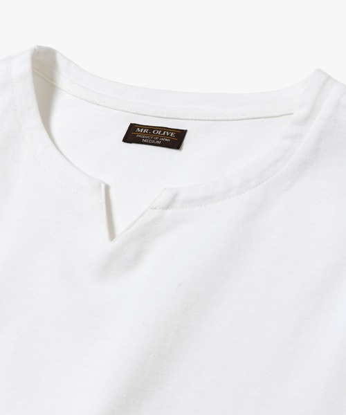 MR.OLIVE(ミスターオリーブ)の「COOL TOUCH COTTON / KEY NECK T-SHIRT / M262106(Tシャツ/カットソー・メンズ・オフホワイト/ブルー/ブラック・MEDIUM/LARGE)」の11枚目の写真