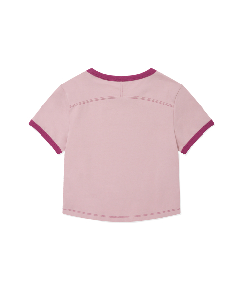 COVERNAT WOMAN(カバーナットウーマン)の「ウーマンベビーフィットリンガーTシャツライトピンク(Tシャツ/カットソー・レディース・その他・WS/WM)」の2枚目の写真