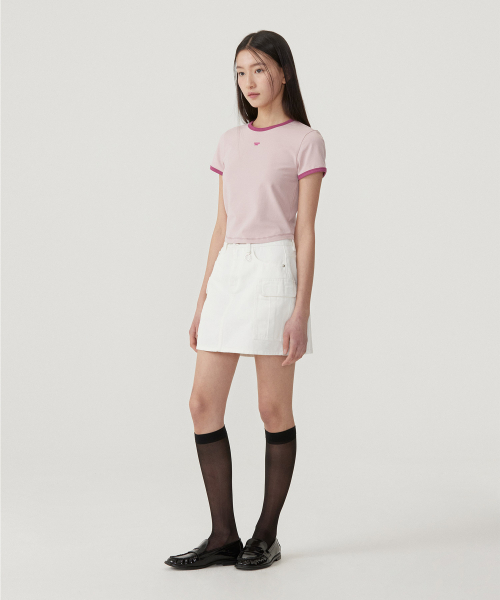 COVERNAT WOMAN(カバーナットウーマン)の「ウーマンベビーフィットリンガーTシャツライトピンク(Tシャツ/カットソー・レディース・その他・WS/WM)」の6枚目の写真