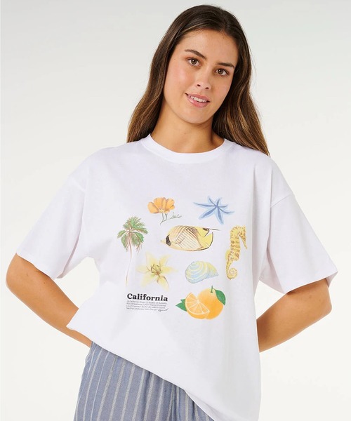 rip curl（リップカール）の「RIP CURL/リップカール 半袖 Tシャツ レディース POOLSIDE HERITAGE TEE 0M4WTE（Tシャツ/カットソー・レディース・ホワイト・S/XS）」の4枚目の写真