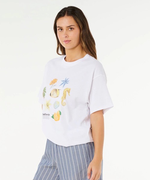 rip curl（リップカール）の「RIP CURL/リップカール 半袖 Tシャツ レディース POOLSIDE HERITAGE TEE 0M4WTE（Tシャツ/カットソー・レディース・ホワイト・S/XS）」の6枚目の写真